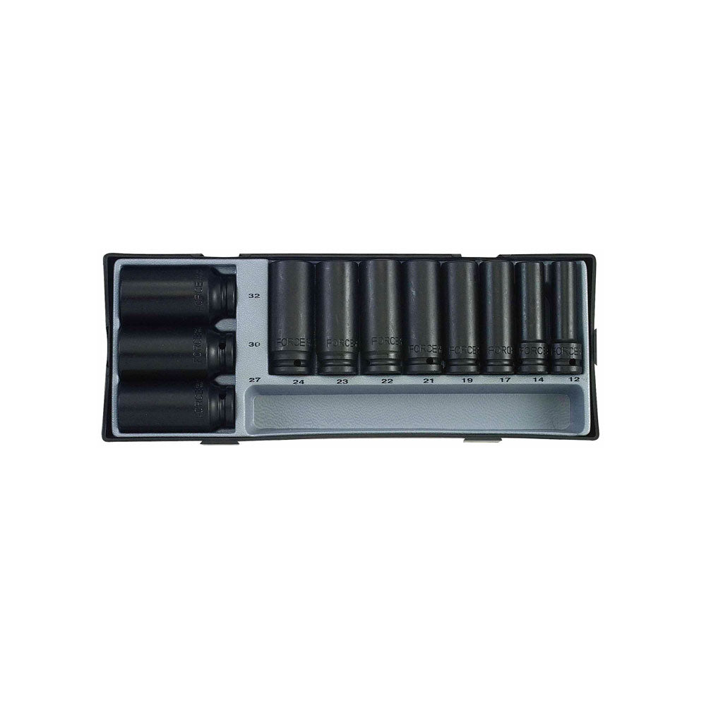 Kraftnuss-Satz 1/2 Zoll 6-kant lang, 12 bis 32 mm
