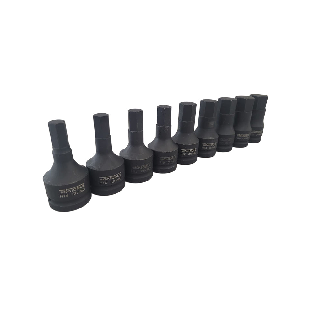 Kraft-Bit-Stecknüsse Innensechskant 3/4 Zoll, 14 bis 32 mm – Ansicht 3