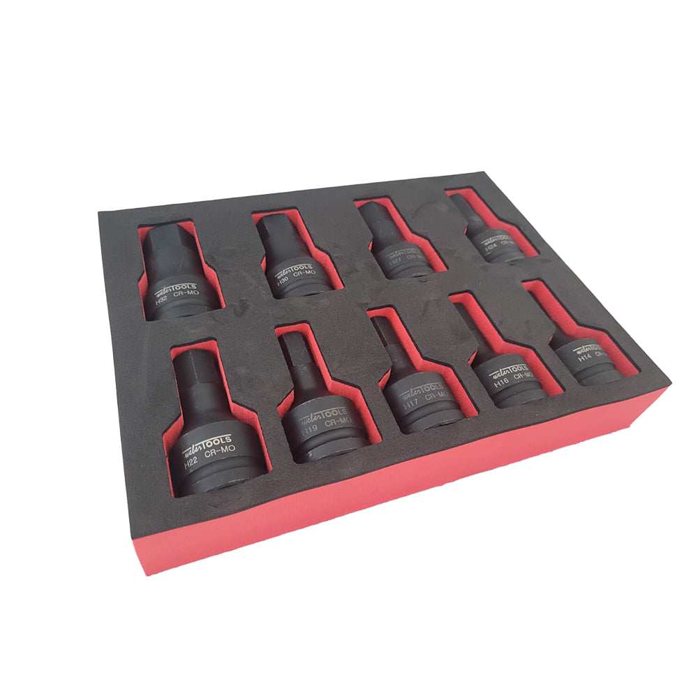 Kraft-Bit-Stecknüsse Innensechskant 3/4 Zoll, 14 bis 32 mm – Ansicht 2