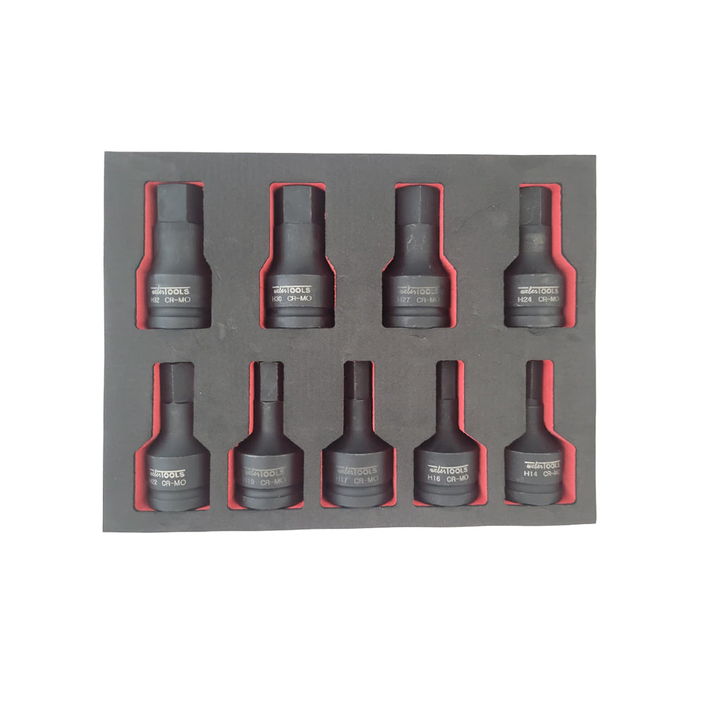 Kraft-Bit-Stecknüsse Innensechskant 3/4 Zoll, 14 bis 32 mm