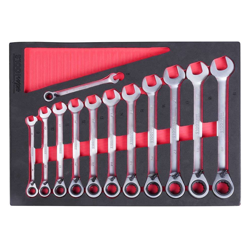 Ratschen-Ringmaulschlüssel umschaltbar, 8 bis 19 mm
